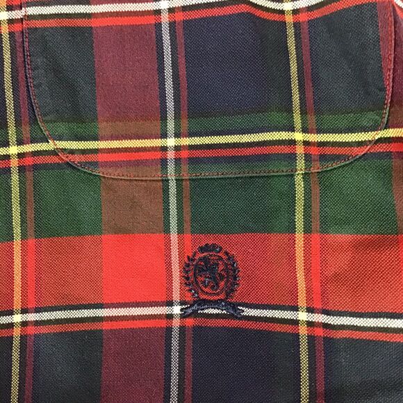 Tommy Hilfiger Vintage Shirt Button Down Plaid Size Small Mens 90's crest VGC - Picture 5 of 10